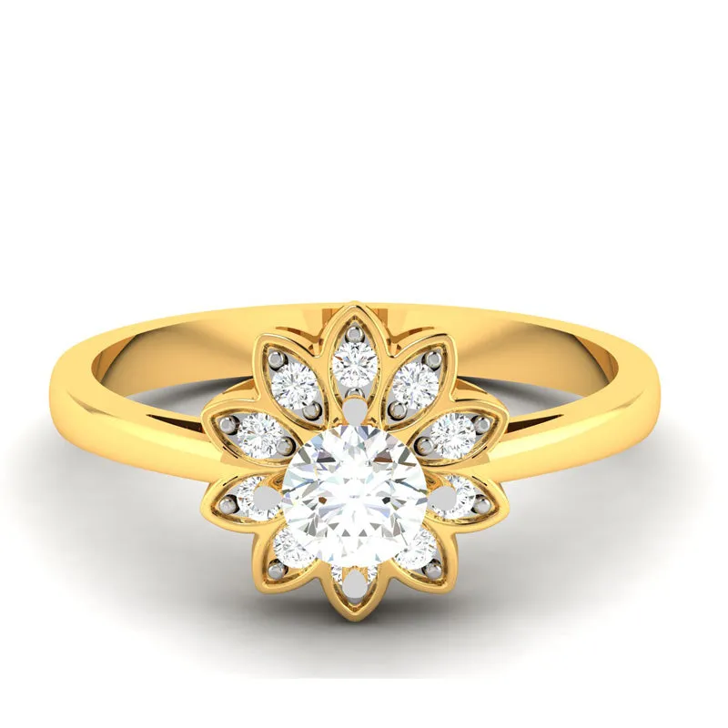 0.52ct Brilliant Diamond Gold Engagement Ring - 01US33