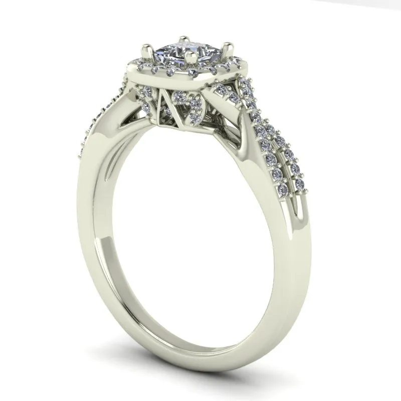 0.61ct Princess Cut Diamond Engagement Ring - 03US73