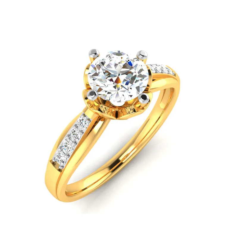 0.67ct Brilliant Diamond Gold Engagement Ring - 01US32