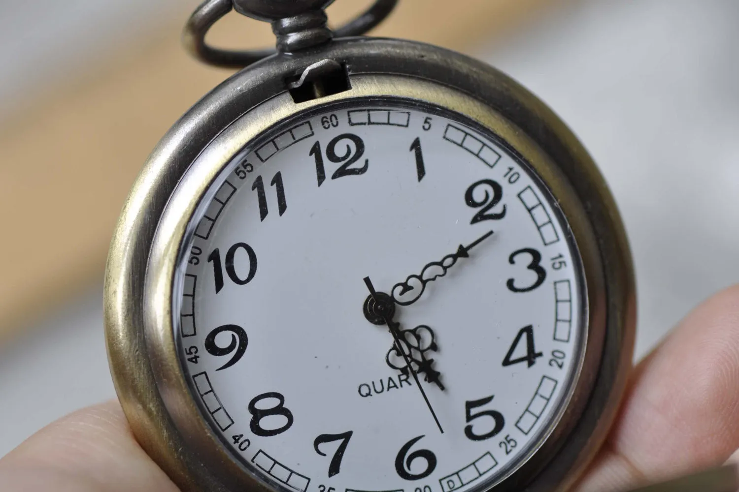 1 PC Antique Bronze Large Size Peacock Pocket Watch A7965