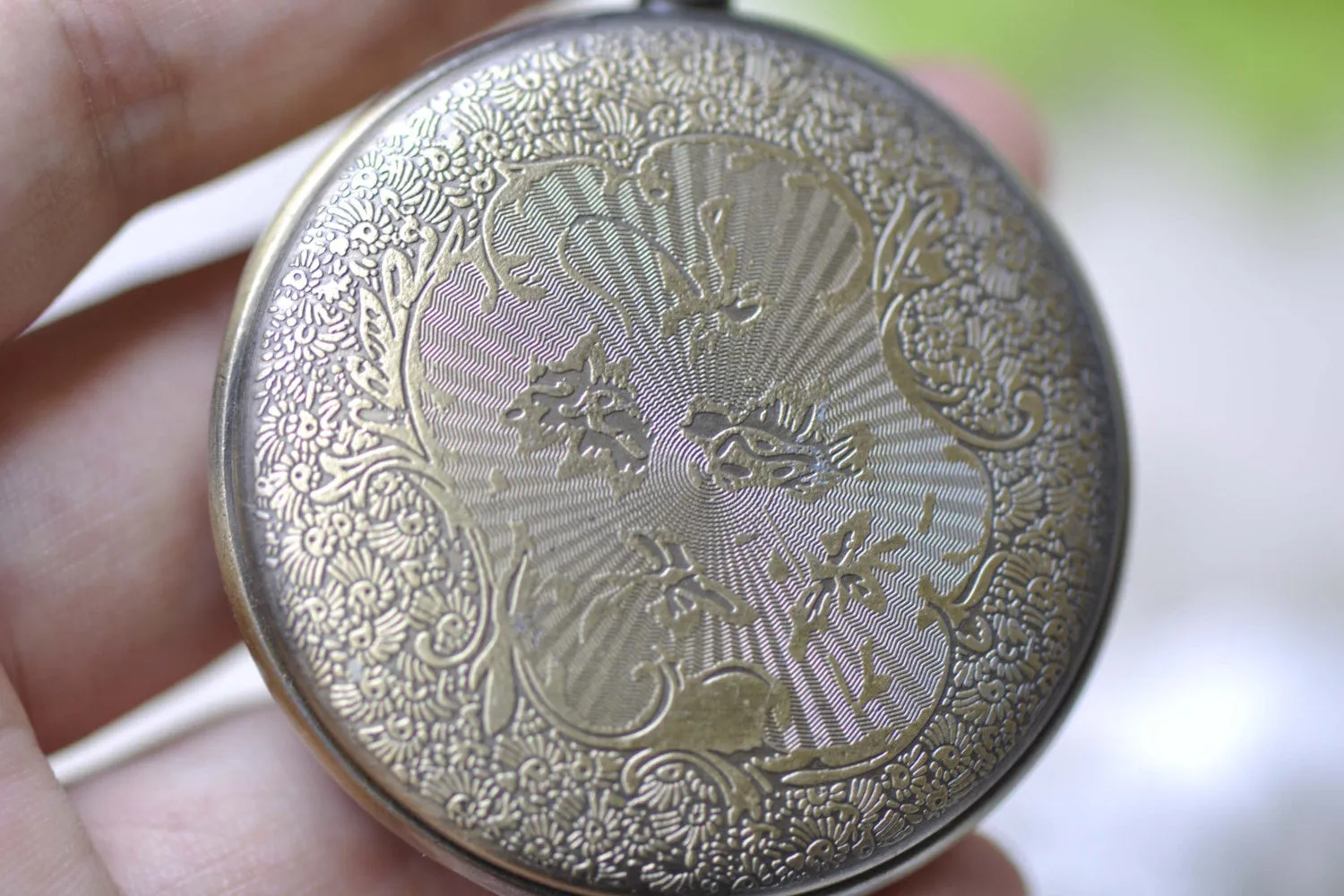 1 PC Antique Bronze Large Size Peacock Pocket Watch A7965