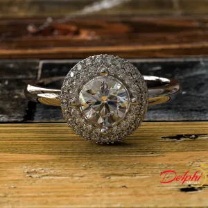 1.03ct Round Cut Diamond Gold Engagement Ring - 03US74