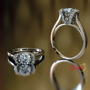1.05ct Round Diamond Gold Engagement Ring - 02US89
