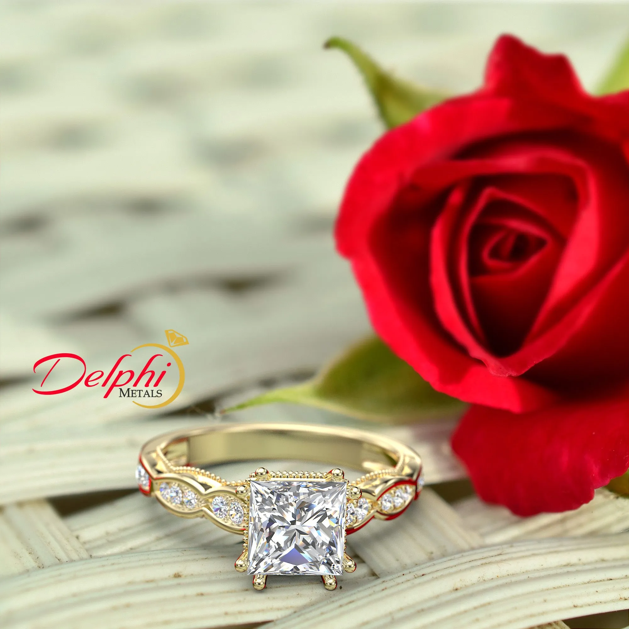 1.27ct Round Diamond Gold Engagement Ring - 01US79