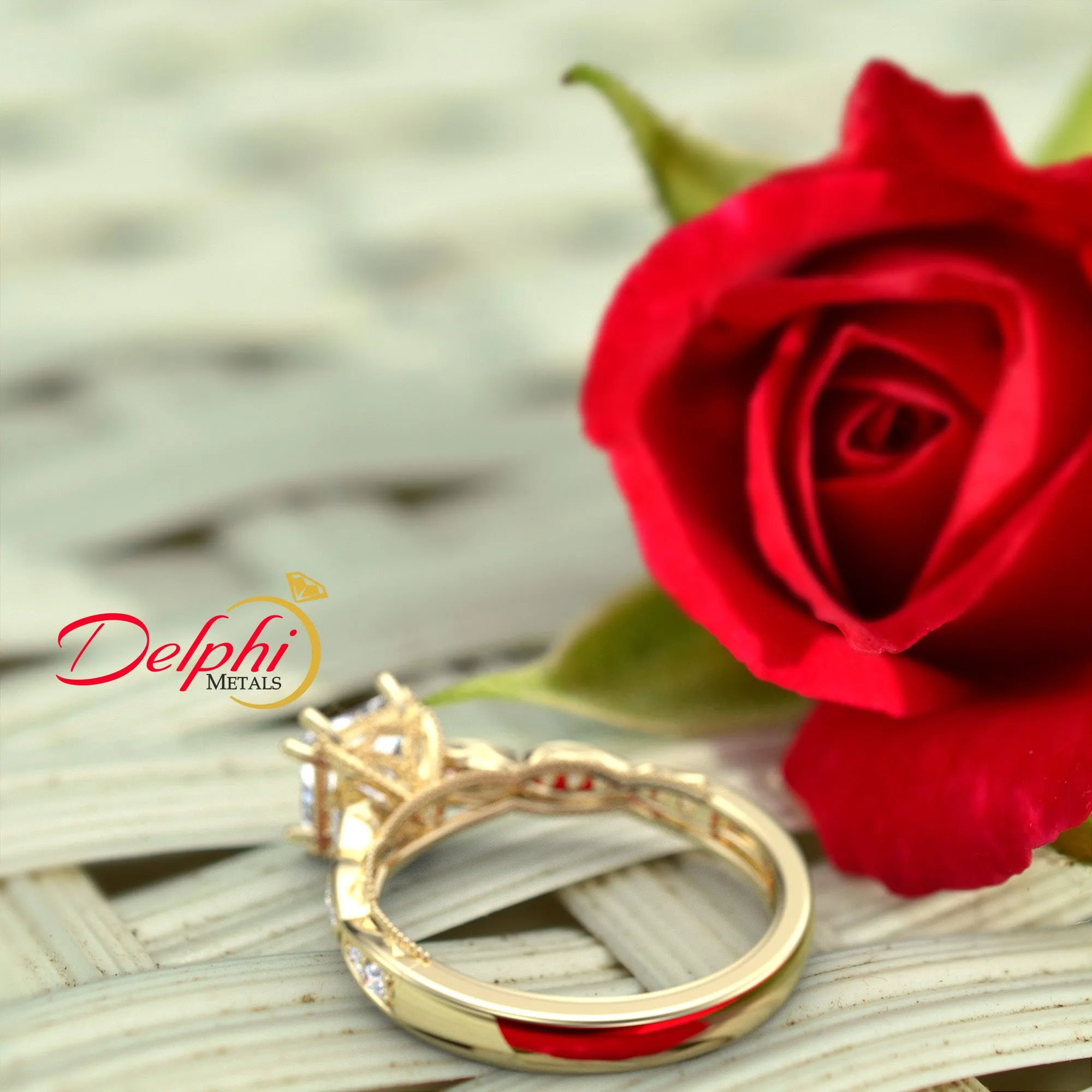 1.27ct Round Diamond Gold Engagement Ring - 01US79