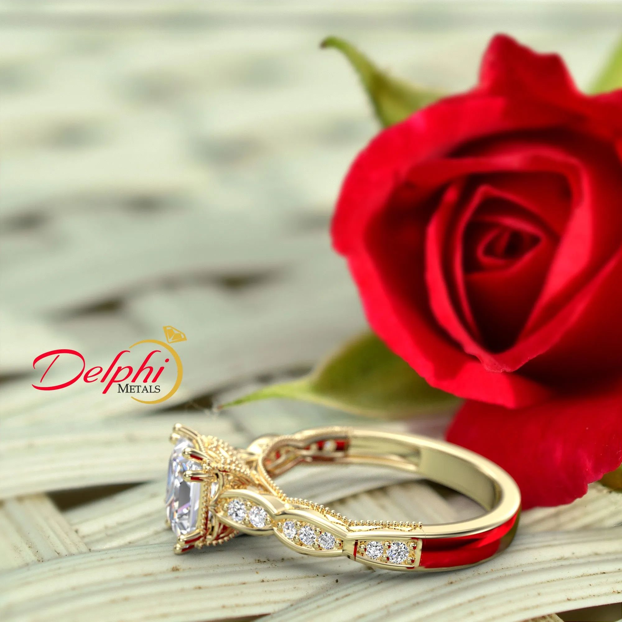 1.27ct Round Diamond Gold Engagement Ring - 01US79