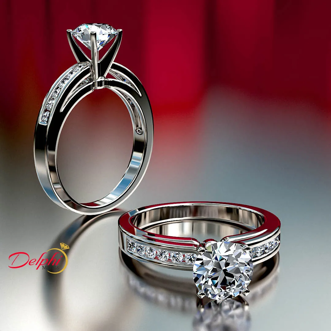 1.2ct Brilliant Diamond Gold Engagement Ring - 01US26