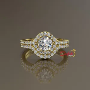 1.49ct Diamond Gold Matching Bridal Set - 01US52