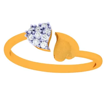 14k Little Heart Connection Ring