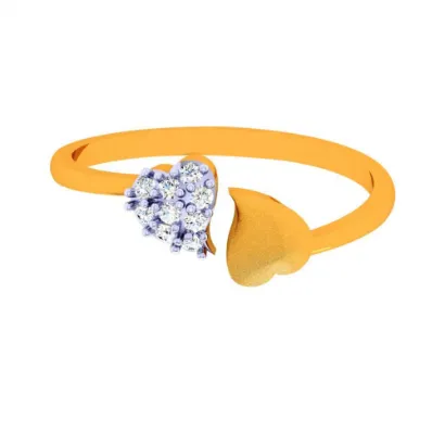 14k Little Heart Connection Ring
