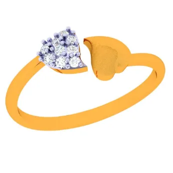 14k Little Heart Connection Ring