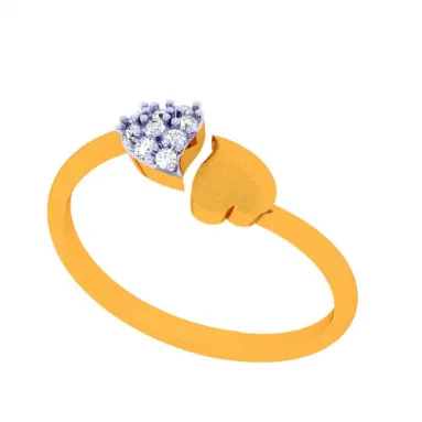 14k Little Heart Connection Ring
