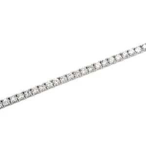 14K White Gold Diamond Tennis Bracelet, 4.45ctw, 8.74g