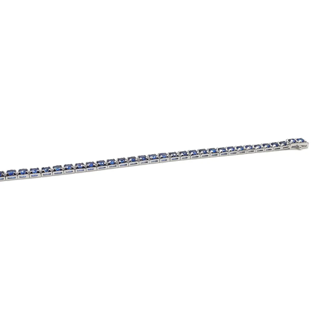 14K White Gold Sapphire Tennis Bracelet 1002572321