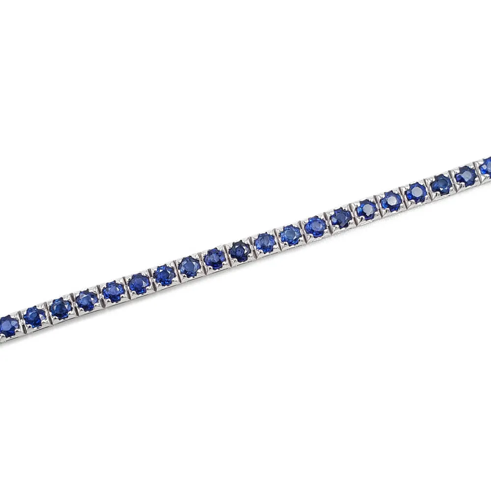 14K White Gold Sapphire Tennis Bracelet 1002572321