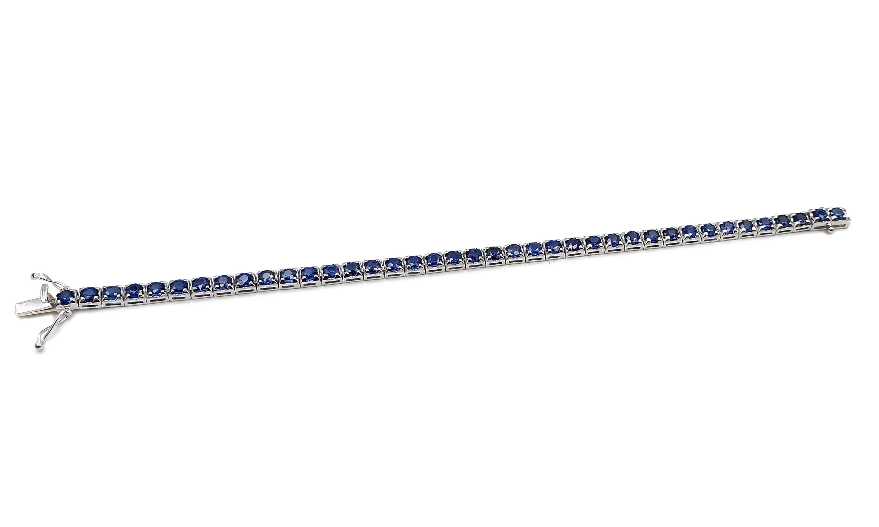 14K White Gold Sapphire Tennis Bracelet 1002572321