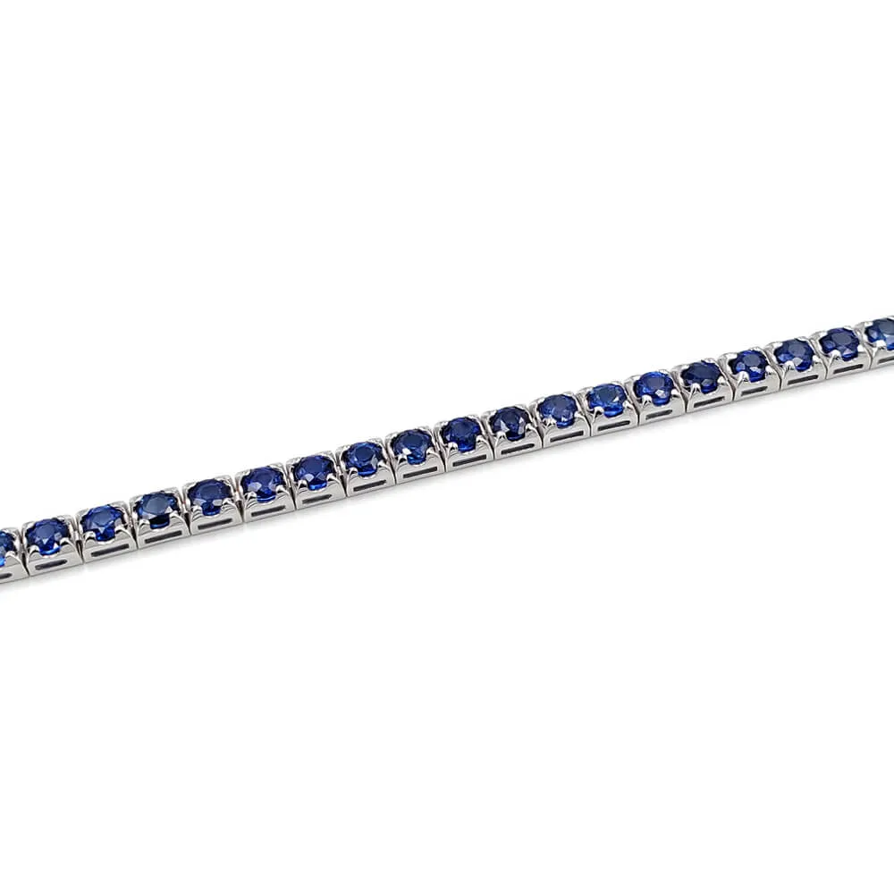14K White Gold Sapphire Tennis Bracelet 1002572321