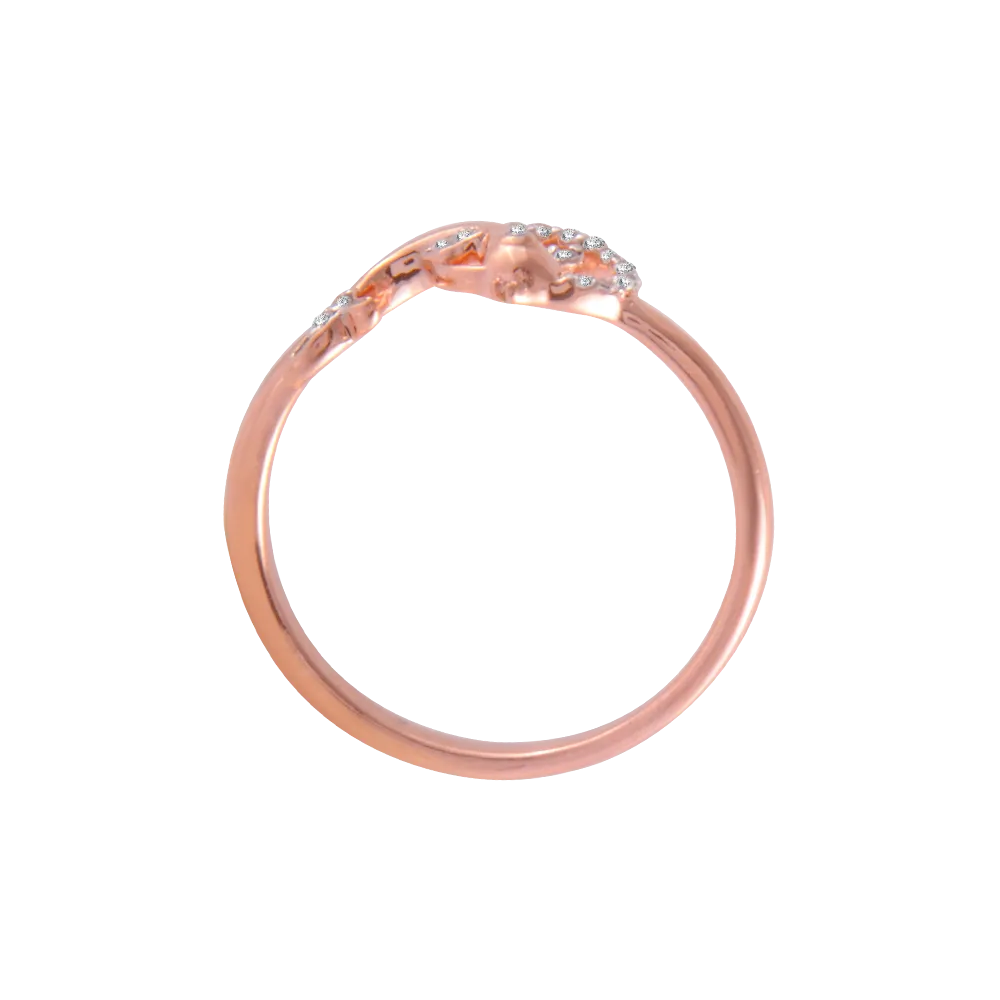 14KT (585) Rose Gold And Diamond Ring For Women