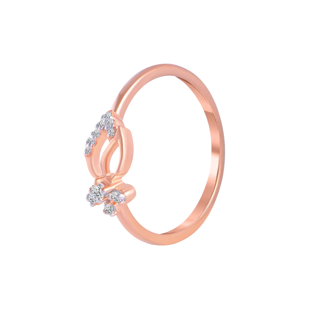 14KT (585) Rose Gold And Diamond Ring For Women
