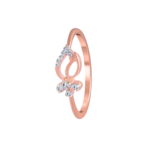 14KT (585) Rose Gold And Diamond Ring For Women