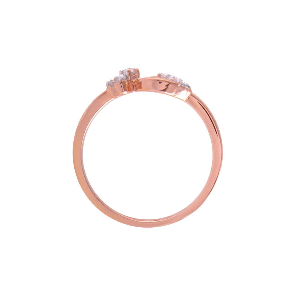 14KT (585) Rose Gold And Diamond Ring For Women