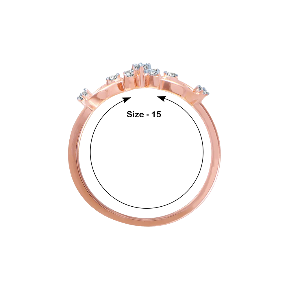 14KT (585) Rose Gold And Diamond Ring For Women