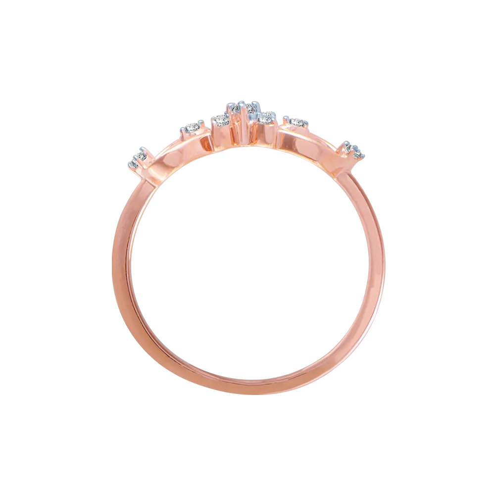14KT (585) Rose Gold And Diamond Ring For Women