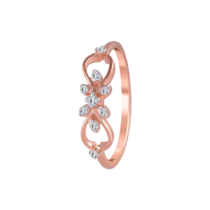 14KT (585) Rose Gold And Diamond Ring For Women
