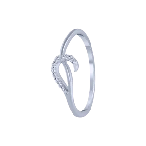 14KT (585) White Gold And Diamond Ring For Women