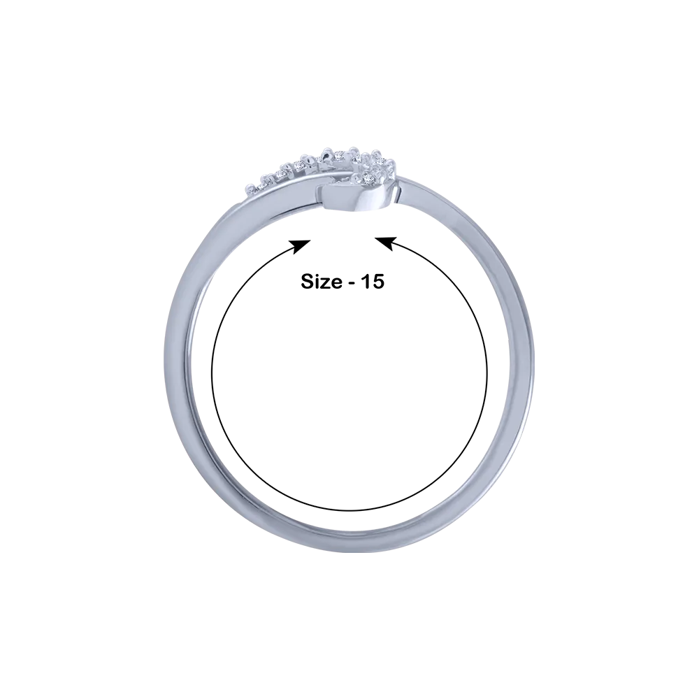 14KT (585) White Gold And Diamond Ring For Women