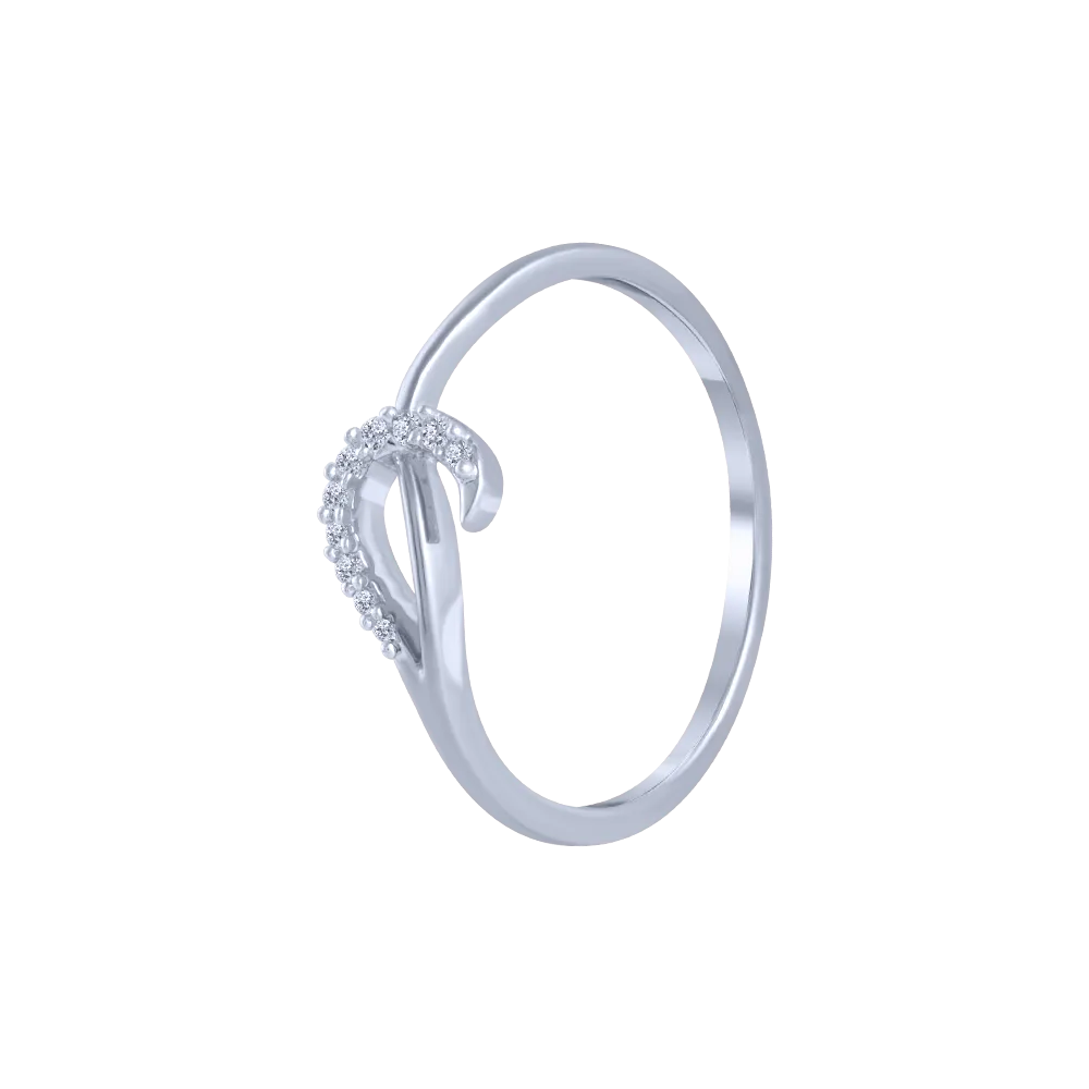 14KT (585) White Gold And Diamond Ring For Women