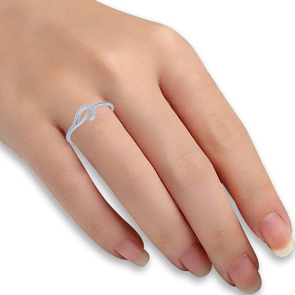 14KT (585) White Gold And Diamond Ring For Women