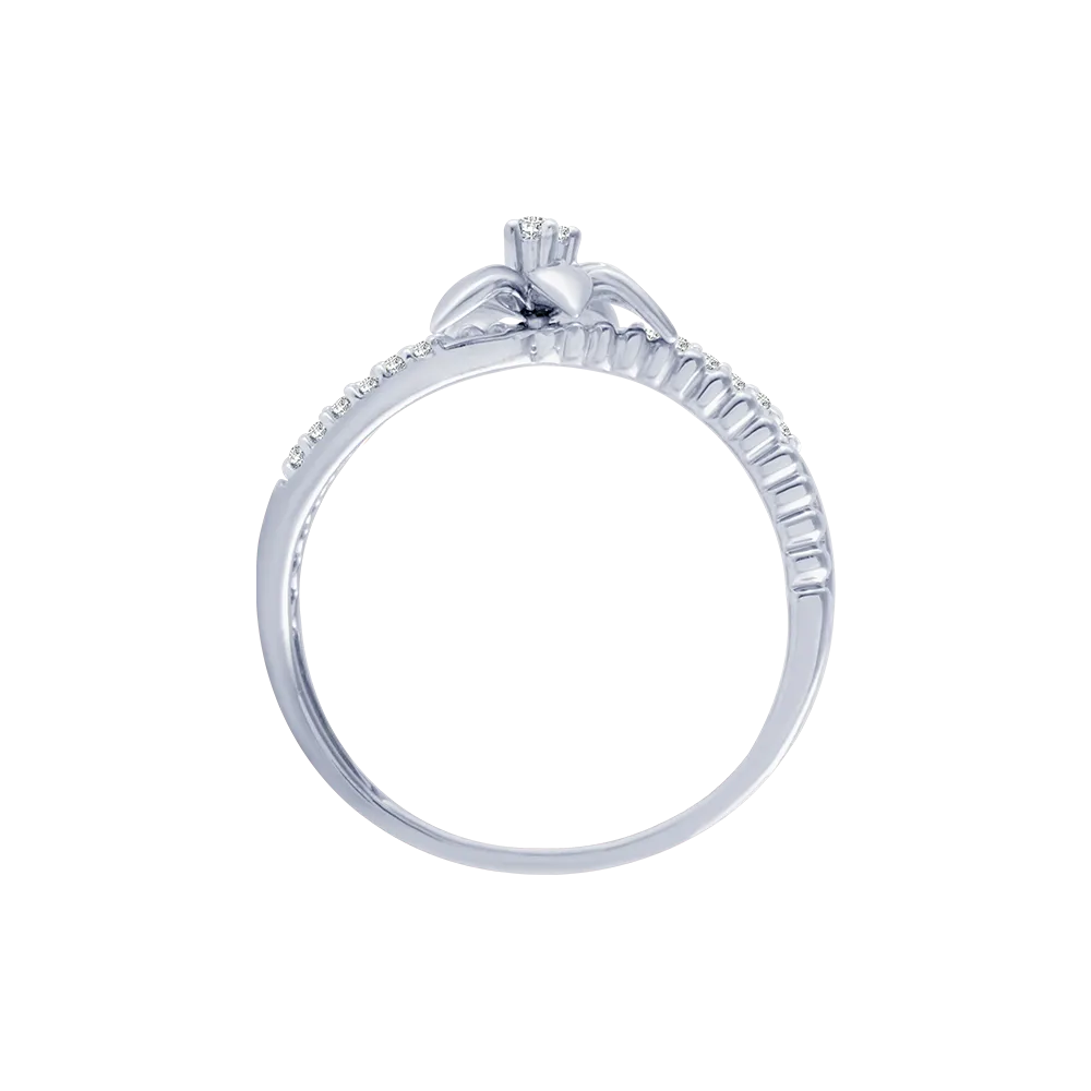 14KT (585) White Gold And Diamond Ring For Women