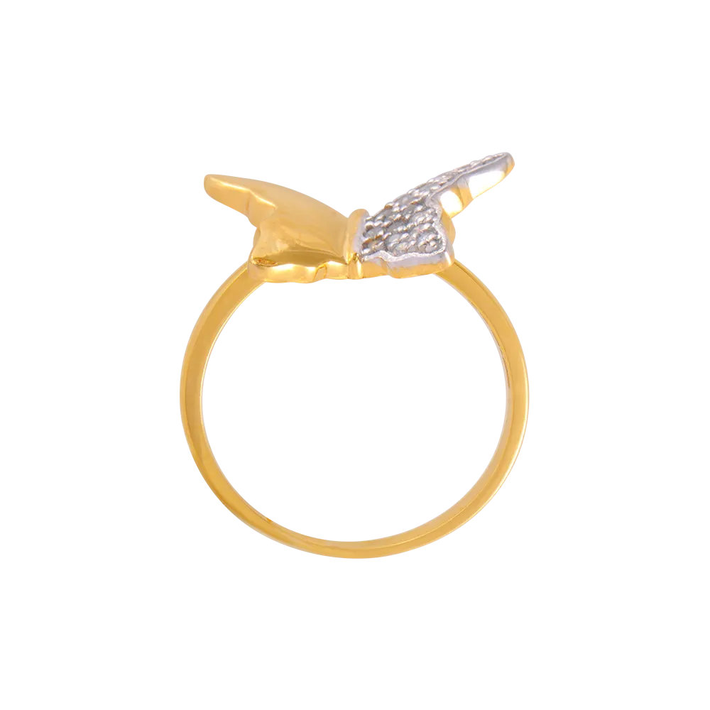 14KT (585) Yellow Gold And American Diamond Ring For Women