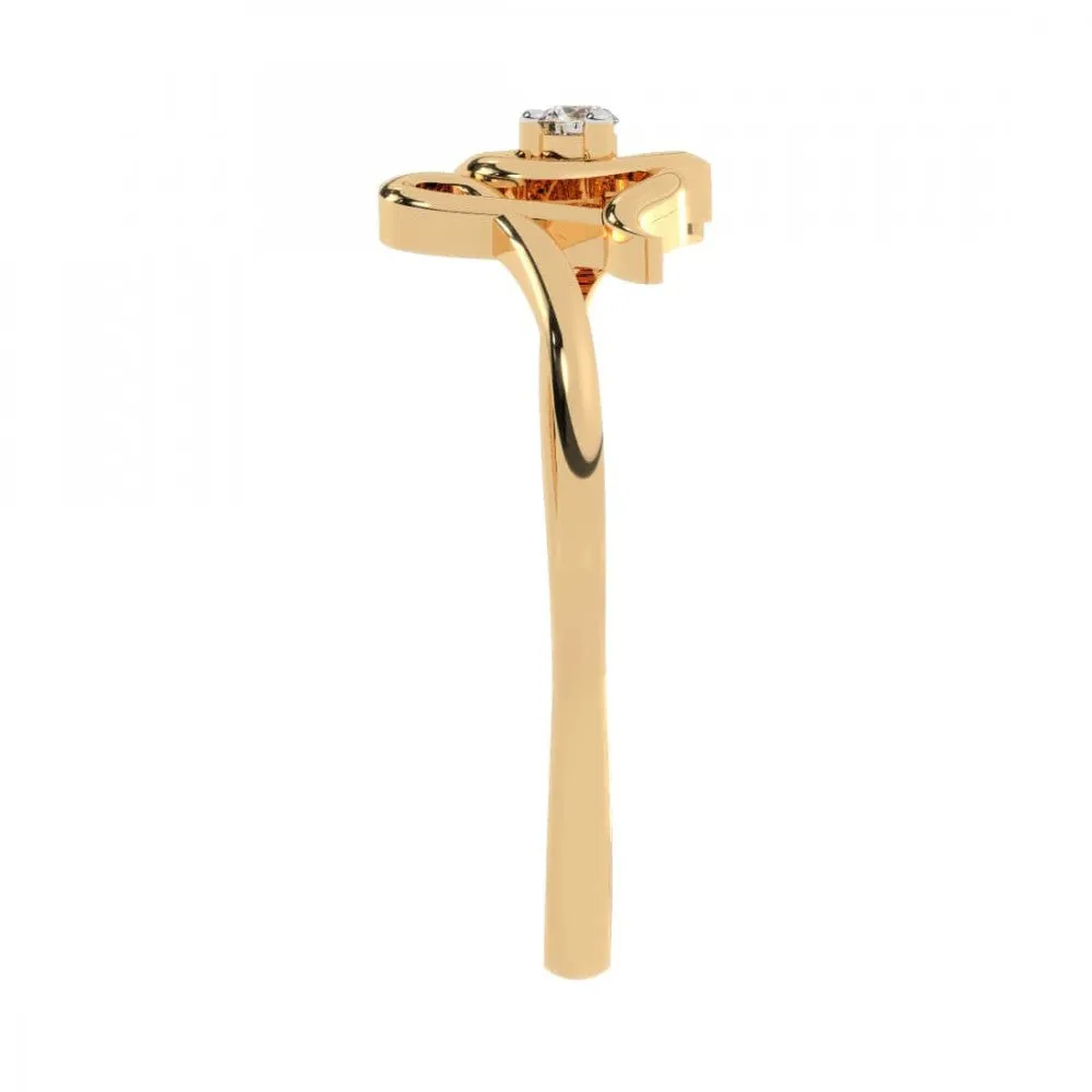 14KT (585) Yellow Gold Ring For Women