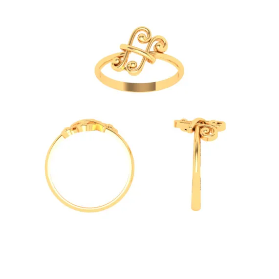 14KT Musical Note Gold Ring From Amazea Collection
