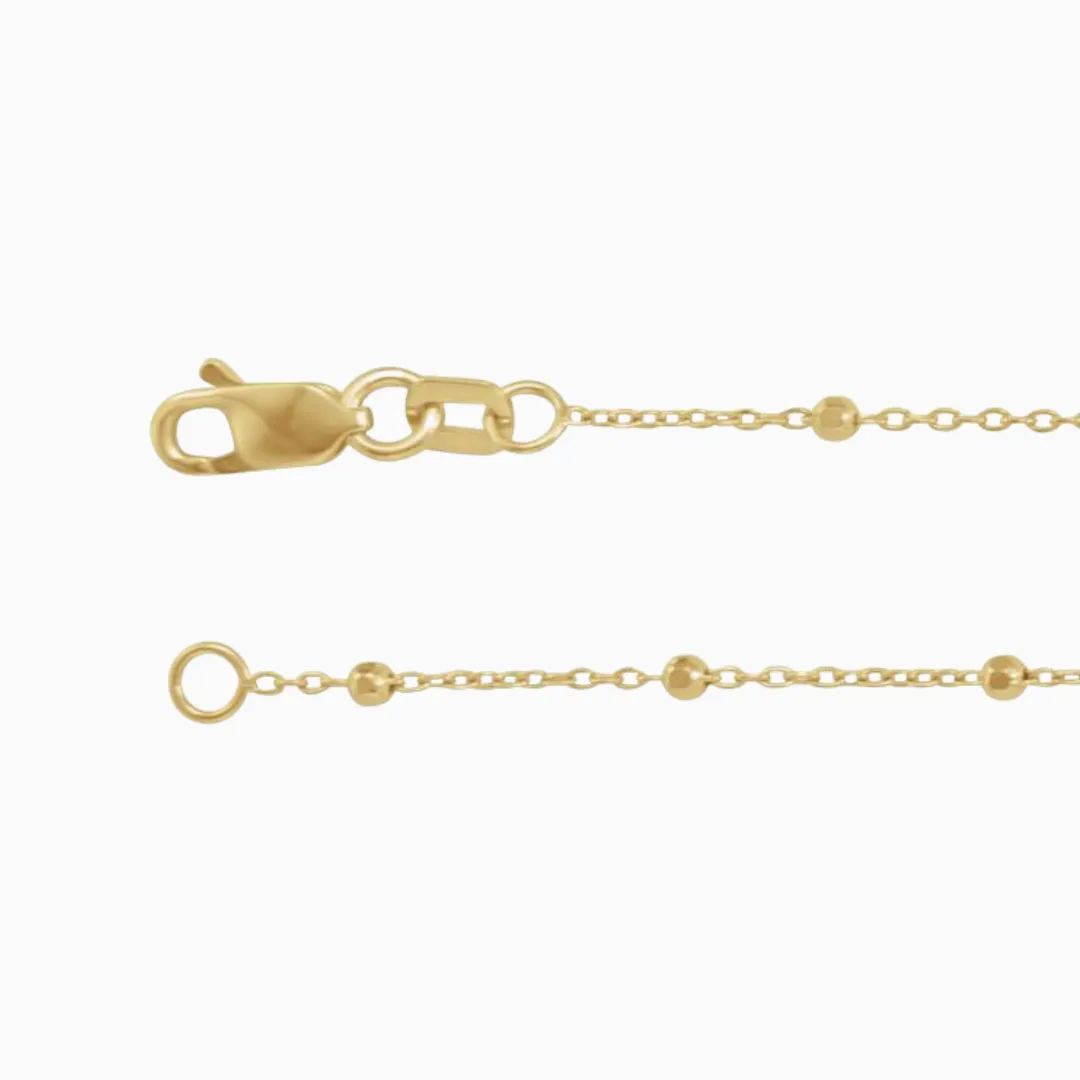 1.7 mm Faceted Beads Chain Necklace