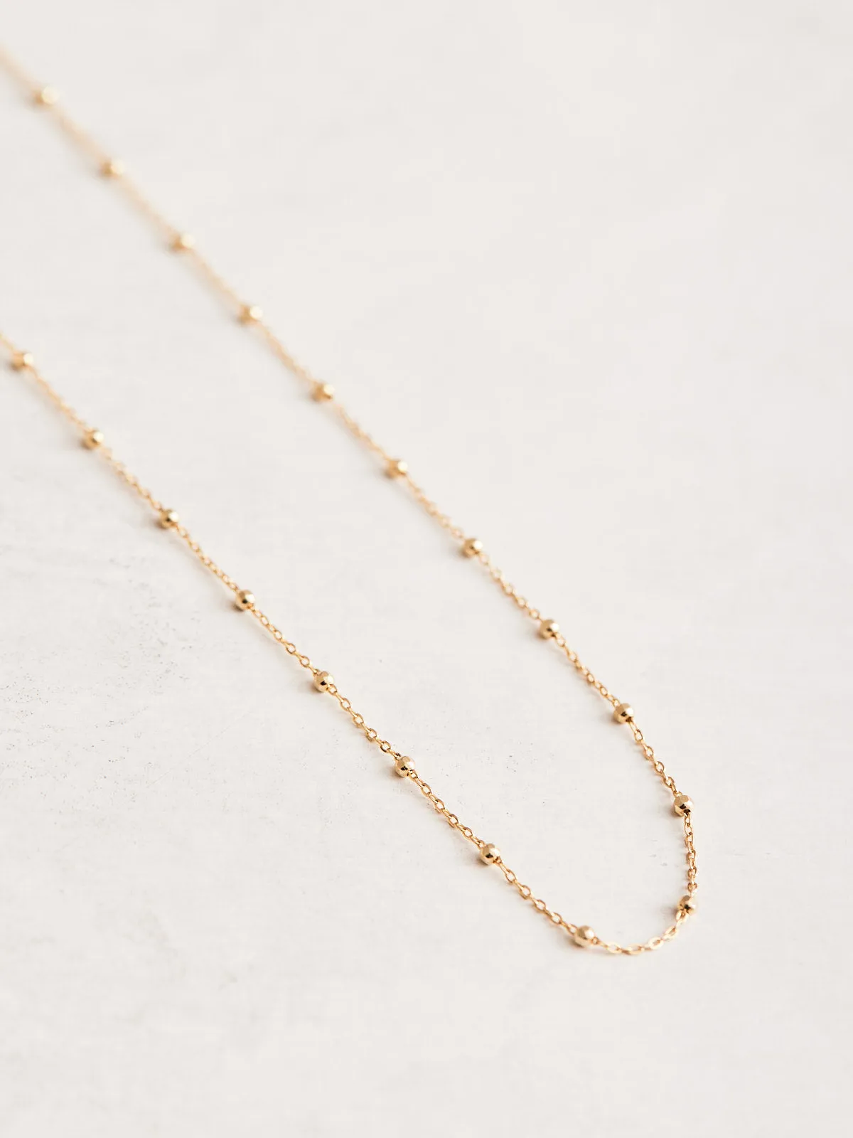 1.7 mm Faceted Beads Chain Necklace