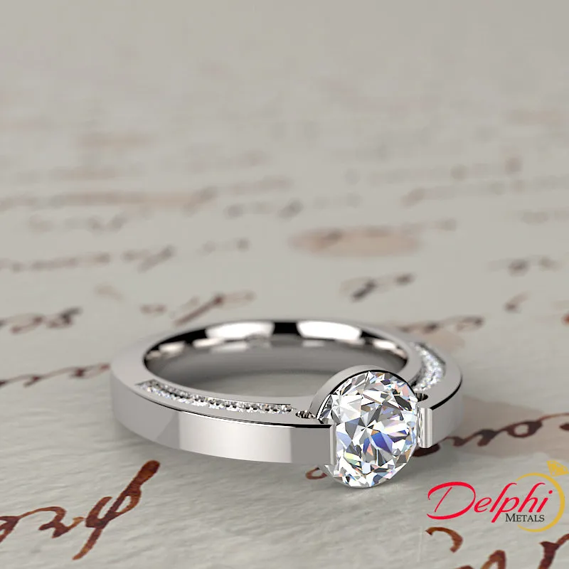 1.82ct Brilliant Cut Tension Engagement Ring - 01US84
