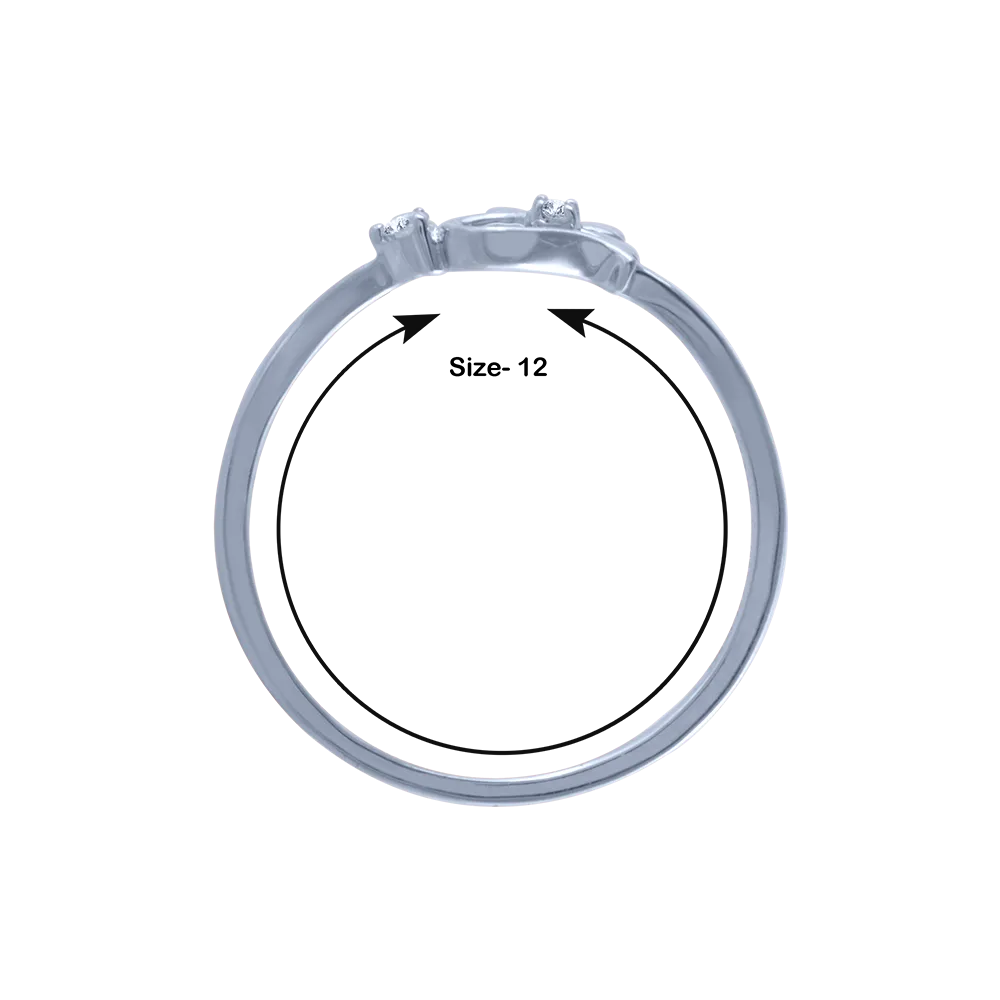 18k (750) White Gold And Diamond Ring For Women