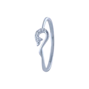 18k (750) White Gold And Diamond Ring For Women