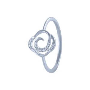 18k (750) White Gold And Diamond Ring For Women