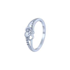 18k (750) White Gold And Diamond Ring For Women