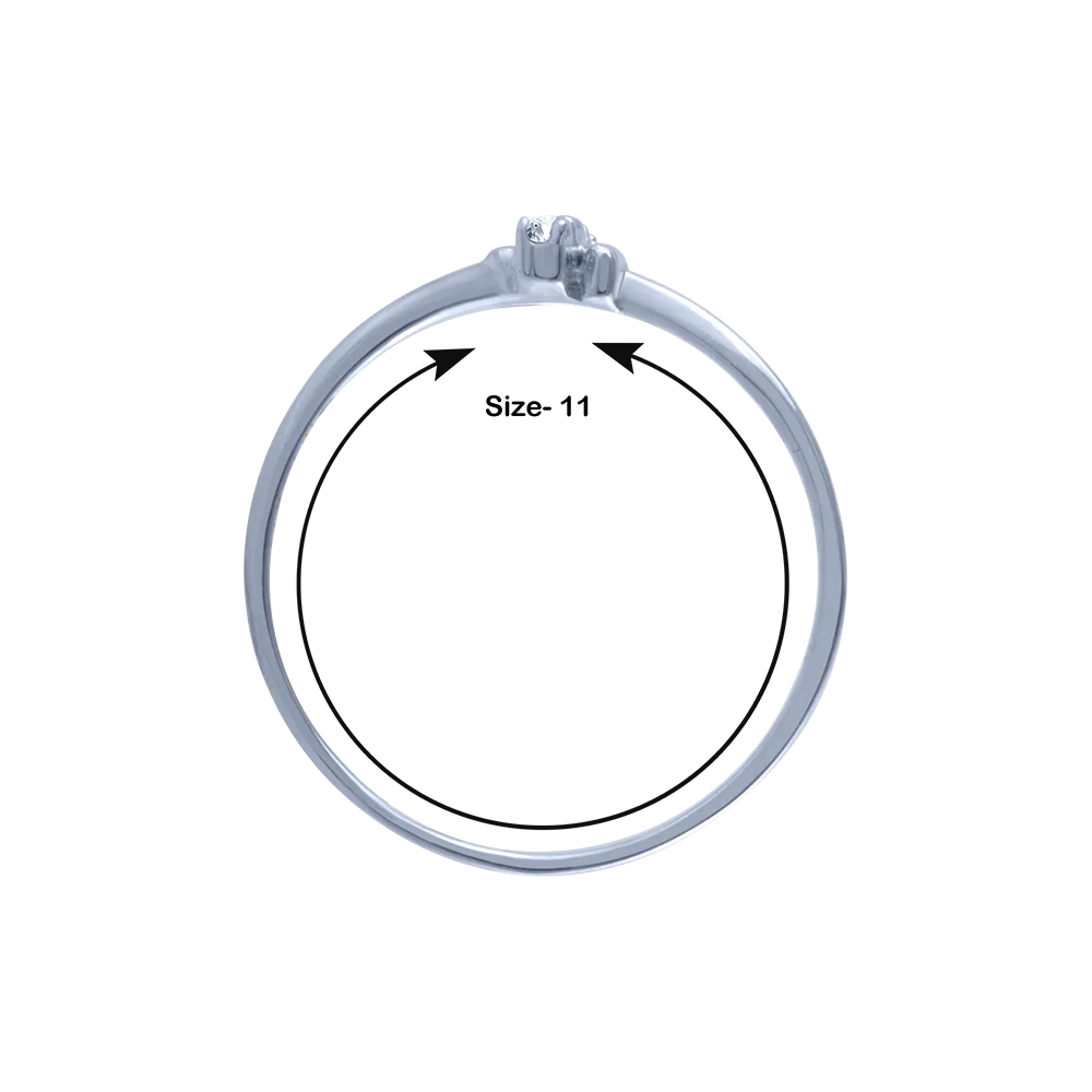 18k (750) White Gold And Diamond Ring For Women