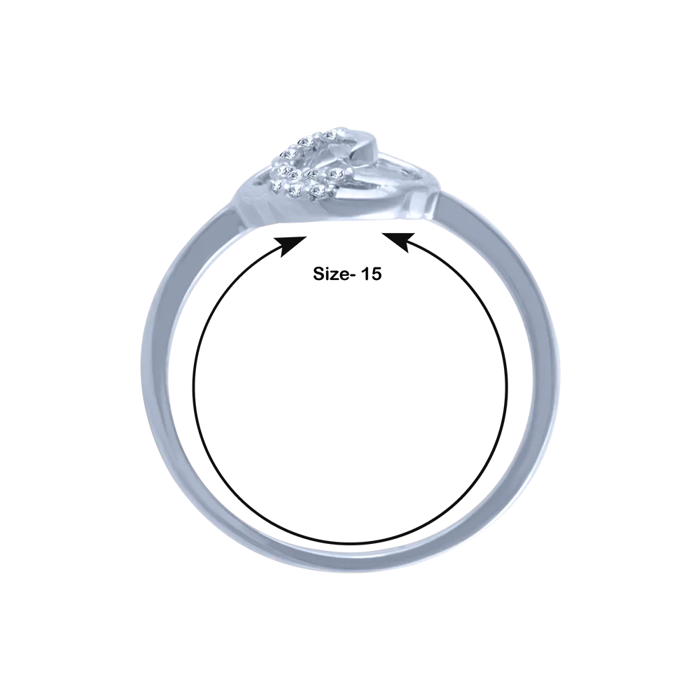 18k (750) White Gold And Diamond Ring For Women
