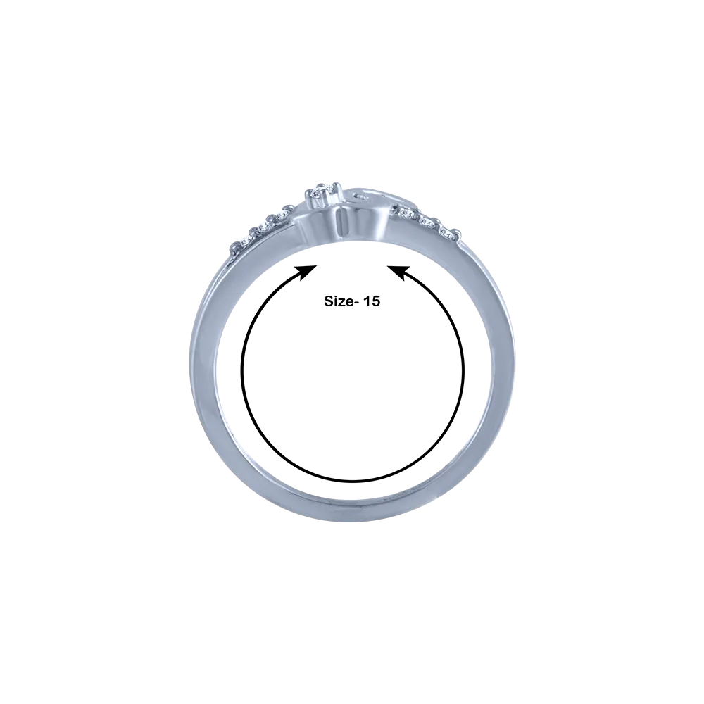 18k (750) White Gold And Diamond Ring For Women