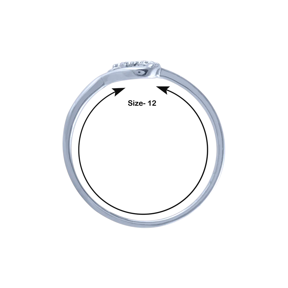 18k (750) White Gold And Diamond Ring For Women
