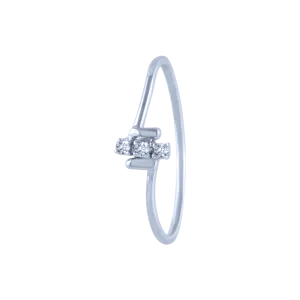 18k (750) White Gold And Diamond Ring For Women