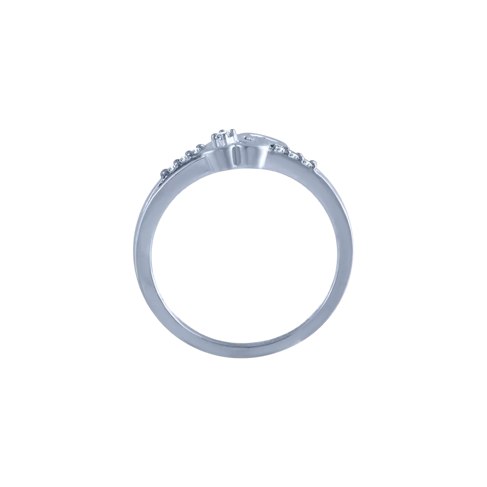 18k (750) White Gold And Diamond Ring For Women