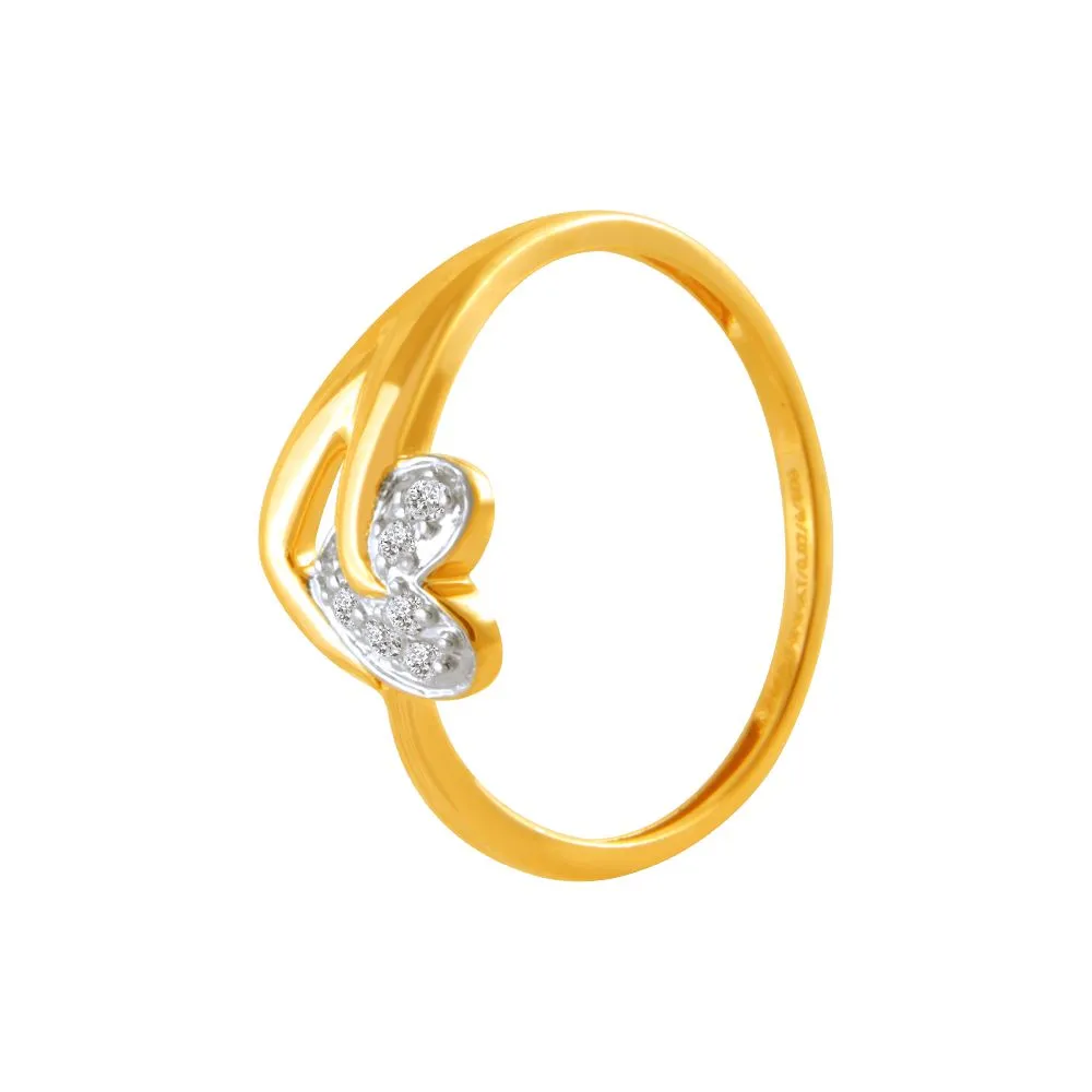 18k (750) Yellow Gold And Diamond Ring For Women